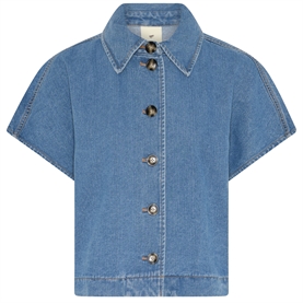 Heartmade HMBinca denim cape, Deep Ocean